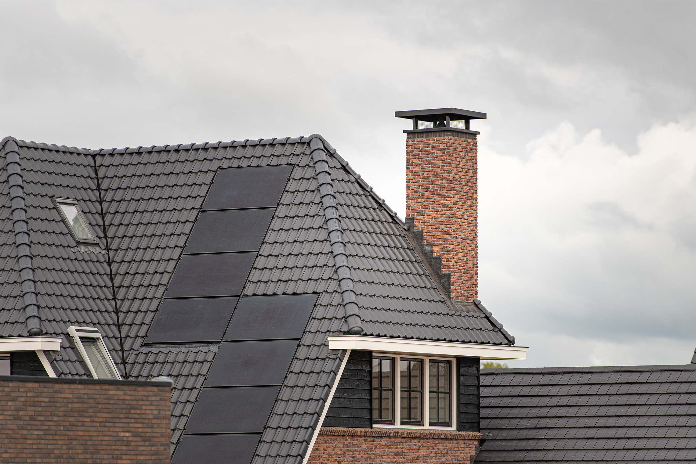 Vulkaan Prefab schoorstenen Kootwijkerbroek Gemetselde prefab schoorsteen met dubbele afdekplaat 1